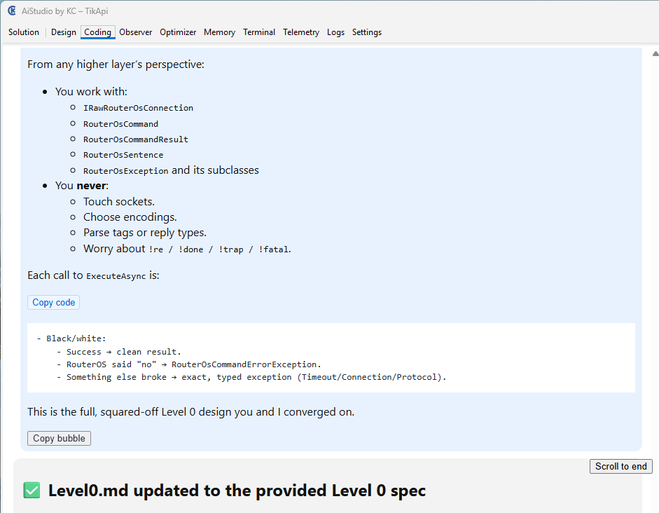 Coder updates design